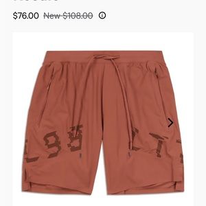 Men’s lululemon lined shorts